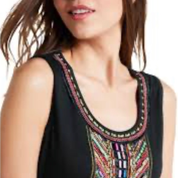 Selects beaded embroidered black dress - Picture 2 of 10